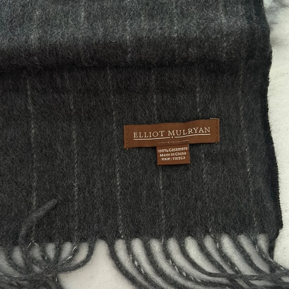 NWT Elegant Mens Elliott Mulryan Fringe Cashmere Scarf Size ~12*~58